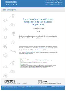 Download Estudio sobre la destilación pirogenada de las maderas