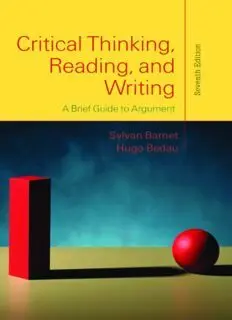 critical thinking reading and writing barnet pdf