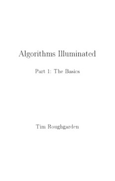 Download Algorithms Illuminated, Part 1: The Basics PDF By Tim Roughgarden