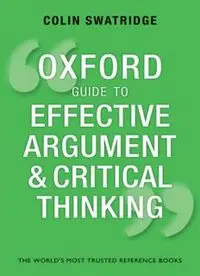 oxford guide to effective argument and critical thinking pdf