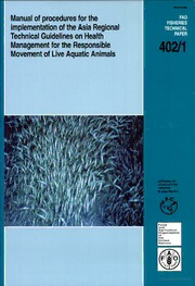 Download Manual of procedures for the implementation of the Asia regional  technical guidelines on health management for the responsible movement of  live aquatic animals PDF