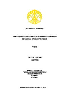 Download Universitas Indonesia Analisis Perlindungan Hukum Terhadap Nasabah Pengguna Internet ...