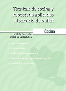 Download Técnicas de cocina y repostería aplicadas al servicio de buffet PDF