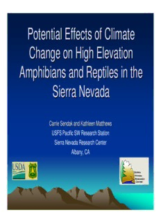 Download Potential Effects of Climate Change on High Elevation