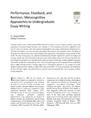 metacognitive essay