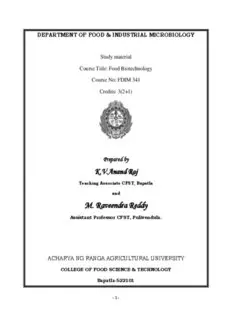Download Food Biotechnology - acharya ng ranga agricultural university PDF