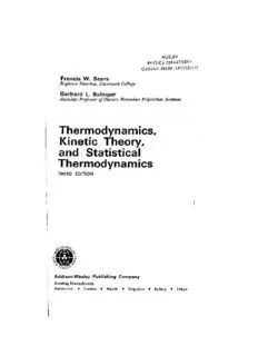 Download Thermodynamics, Kinetic Theory, And Statistical Thermodynamics ...