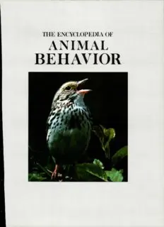 Download The Encyclopedia of Animal Behavior (Encyclopedia of Animal  Series) PDF
