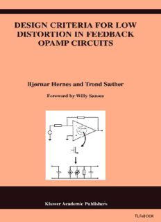 Download Design Criteria For Low Distortion In Feedback Op-Amp Circuits ...