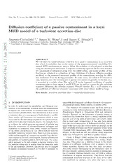 Download Diffusion coefficient of a passive contaminant in a local MHD ...