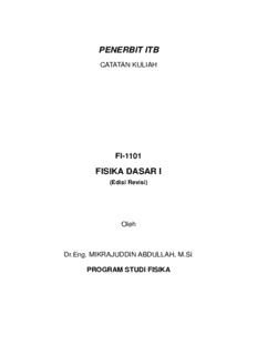 Download Diktat Fisika Dasar I PDF By Mikrajuddin Abdullah