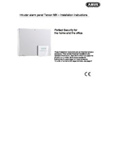 Download Intruder alarm panel Terxon MX PDF