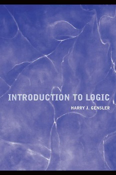 Download Introduction To Logic PDF By Gensler, Harry J