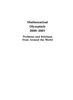 Download Mathematical Olympiads 2000-2001: Problems And Solutions From ...